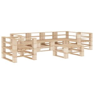 7-tlg. Garten-Lounge-Set aus Paletten Holz