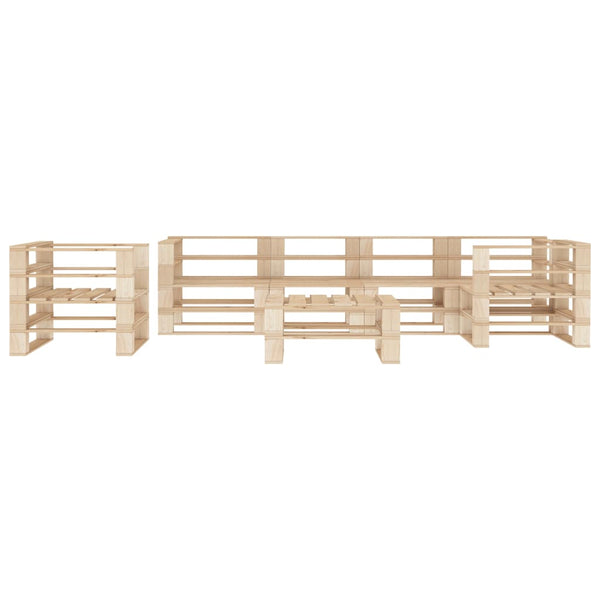 7-tlg. Garten-Lounge-Set aus Paletten Holz