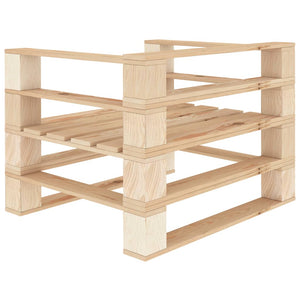 7-tlg. Garten-Lounge-Set aus Paletten Holz