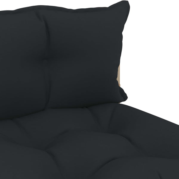 Garten-Paletten-Mittelsofa mit Kissen in Anthrazit Holz