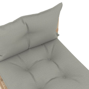 Garten-Paletten-Mittelsofa mit Kissen in Taupe Holz