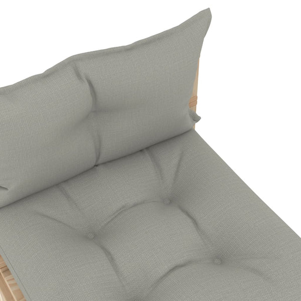 Garten-Paletten-Mittelsofa mit Kissen in Taupe Holz