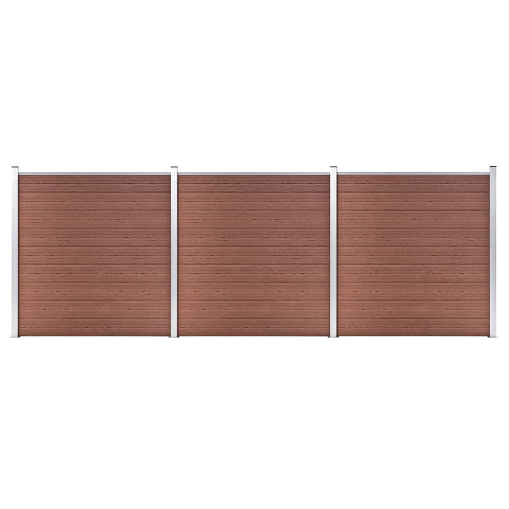 Gartenzaun WPC 526x186 cm Braun