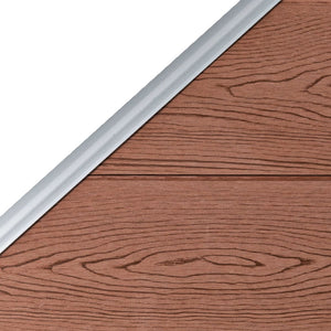 WPC Zaun-Set 6 Quadrate + 1 Schräge 1138x186 cm Braun