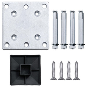 WPC Zaun-Set 6 Quadrate + 1 Schräge 1138x186 cm Braun