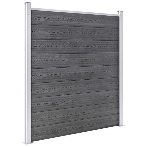 Gartenzaun WPC 353×186 cm Grau