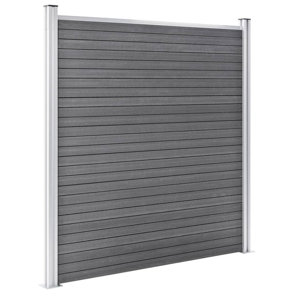 Gartenzaun WPC 353×186 cm Grau