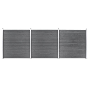 Gartenzaun WPC 526x186 cm Grau