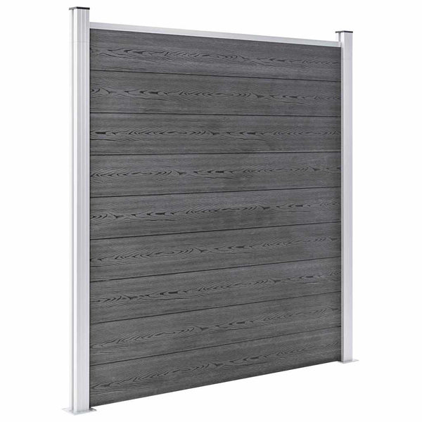 Gartenzaun WPC 1218x186 cm Grau