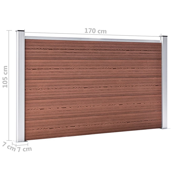 Gartenzaun WPC 353x106 cm Braun