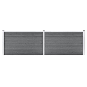 Gartenzaun WPC 353x106 cm Grau