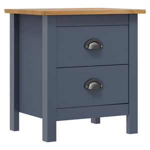 Nachttisch Hill Grau 46x35x49,5 cm Massivholz Kiefer