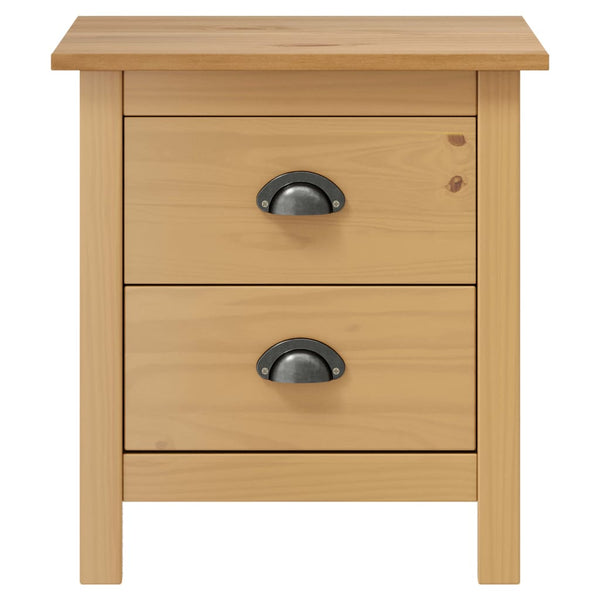 vidaXL Tables de chevet Hill 2 pcs 46x35x49,5 cm Bois de pin massif