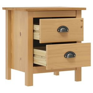 vidaXL Tables de chevet Hill 2 pcs 46x35x49,5 cm Bois de pin massif