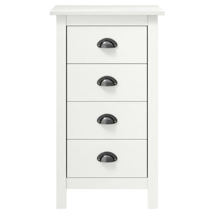 Sideboard Hill Weiß 46x35x80 cm Massivholz Kiefer