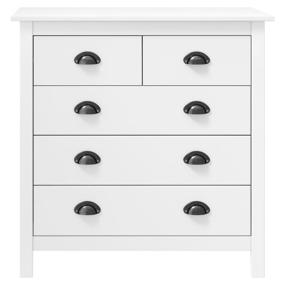Sideboard Hill Weiß 79x40x80 cm Massivholz Kiefer