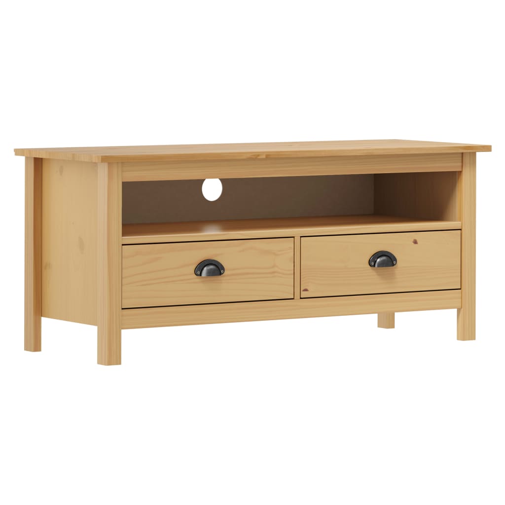 TV-Schrank Hill Honigbraun 110x40x47 cm Massivholz Kiefer