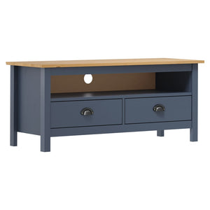 vidaXL Meuble TV Hill Gris 110x40x47 cm Bois de pin massif