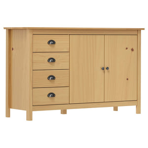 Sideboard Hill Honigbraun 130x40x80 cm Massivholz Kiefer