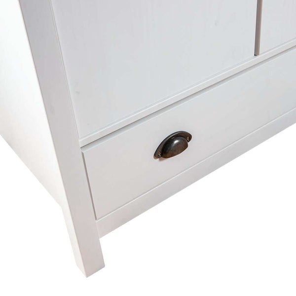Kleiderschrank mit 2 Türen Hill Weiß 89x50x170 cm Kiefernholz
