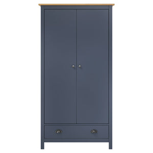 Kleiderschrank mit 2 Türen Hill Grau 89x50x170 cm Kiefernholz