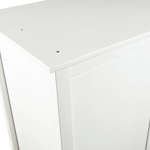 Kleiderschrank mit 3 Türen Hill Weiß 127x50x170 cm Kiefernholz