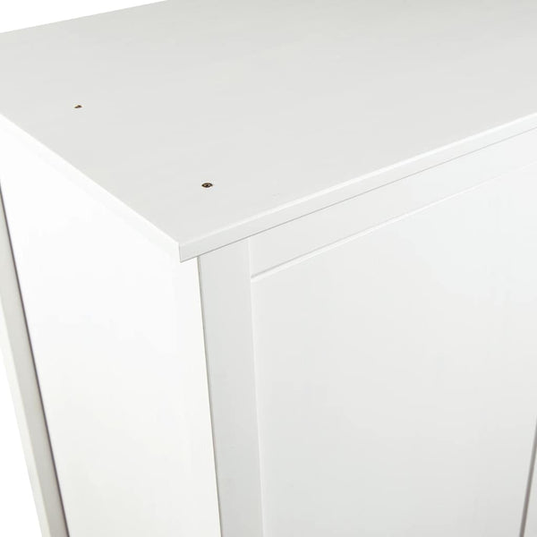 Kleiderschrank mit 3 Türen Hill Weiß 127x50x170 cm Kiefernholz