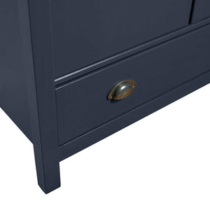Kleiderschrank mit 3 Türen Hill Grau 127x50x170 cm Kiefernholz