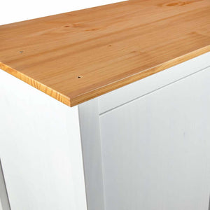 Kleiderschrank mit 3 Türen Hill Weiß 127x50x170 cm Kiefernholz