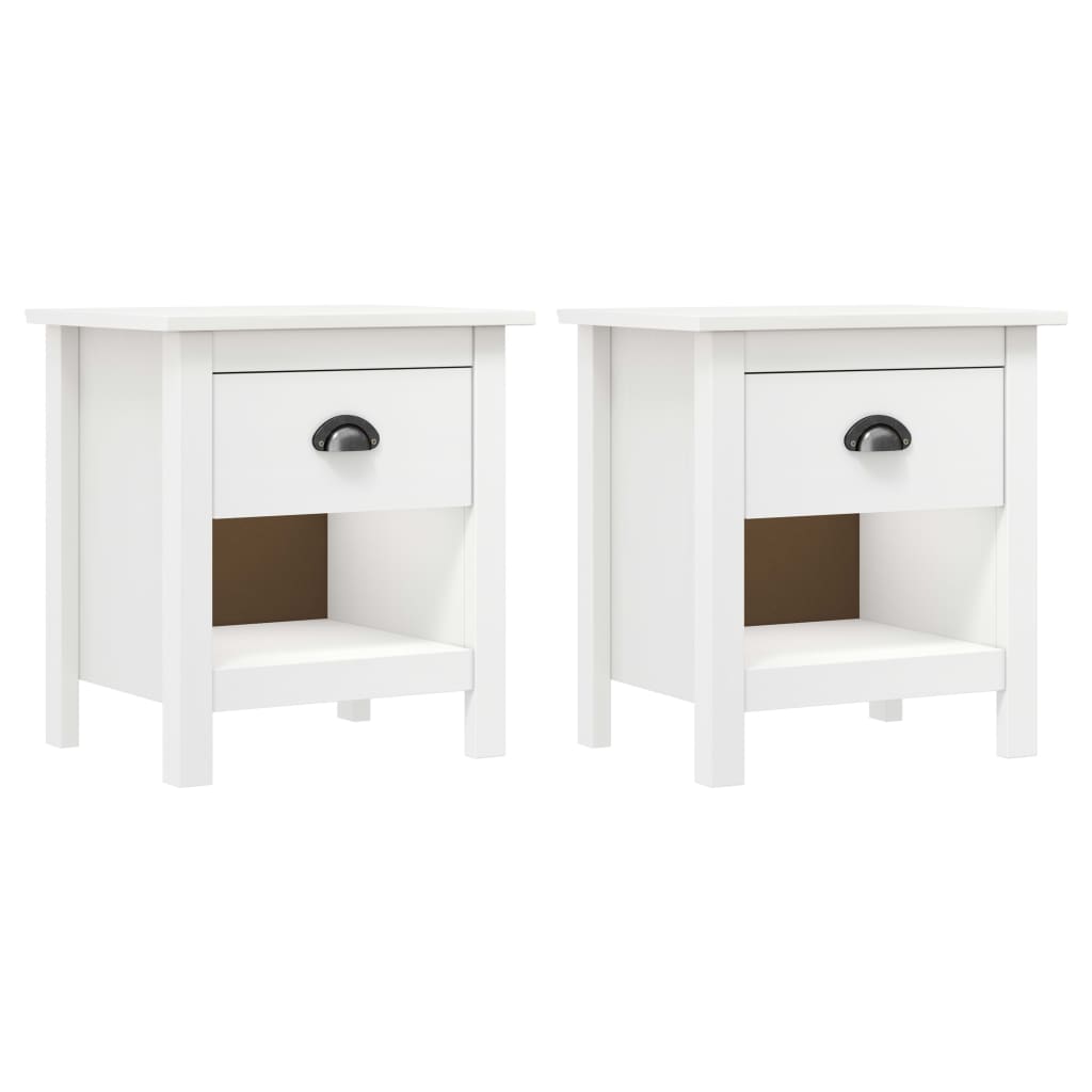 vidaXL Tables de chevet 2 pcs Hill 46x35x49,5 cm en pin massif
