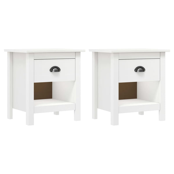 vidaXL Tables de chevet 2 pcs Hill 46x35x49,5 cm en pin massif
