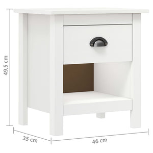 vidaXL Tables de chevet 2 pcs Hill 46x35x49,5 cm en pin massif
