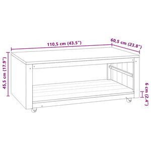 Couchtisch 110x60x40 cm Massivholz Teak