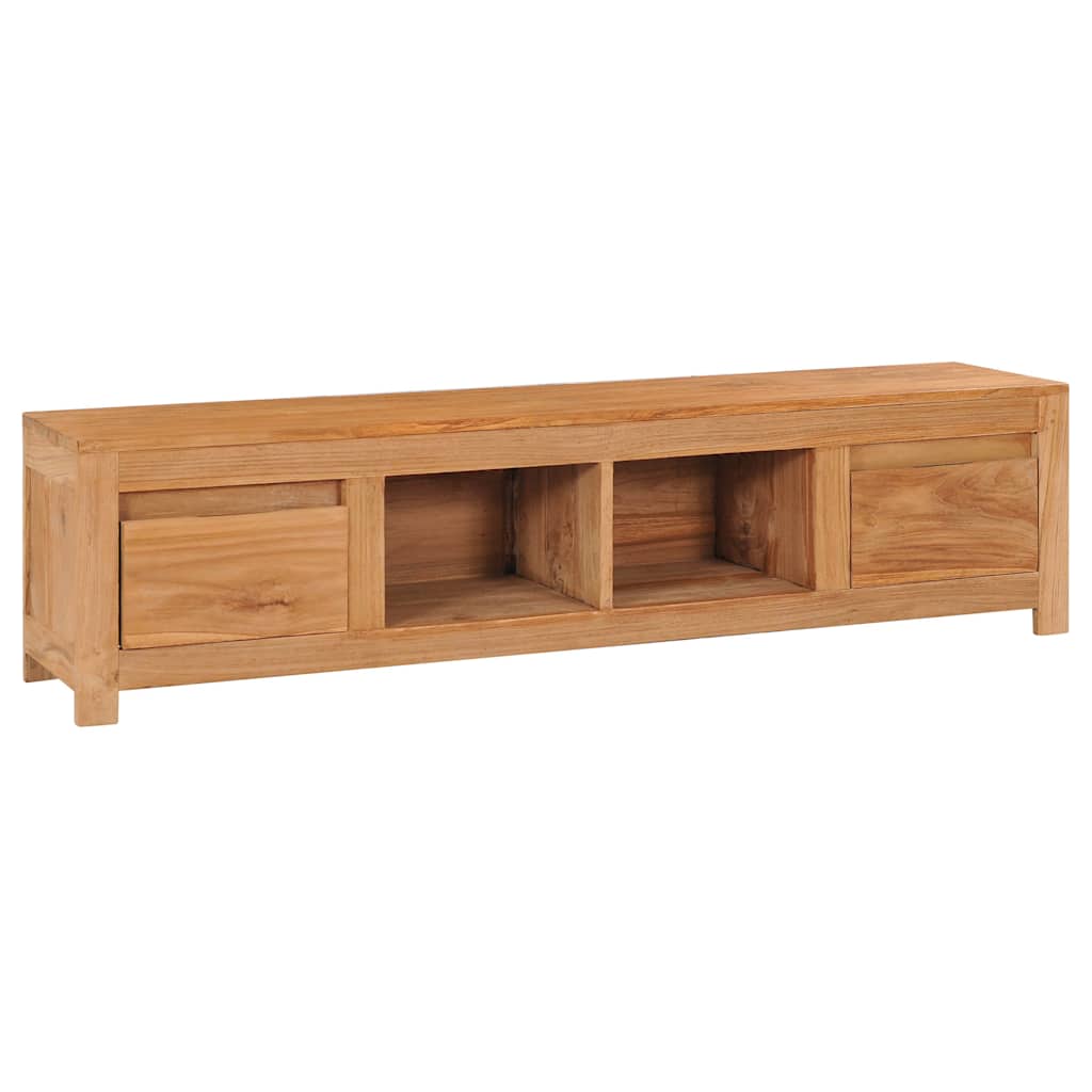 TV-Schrank 115x30x35 cm Massivholz Teak