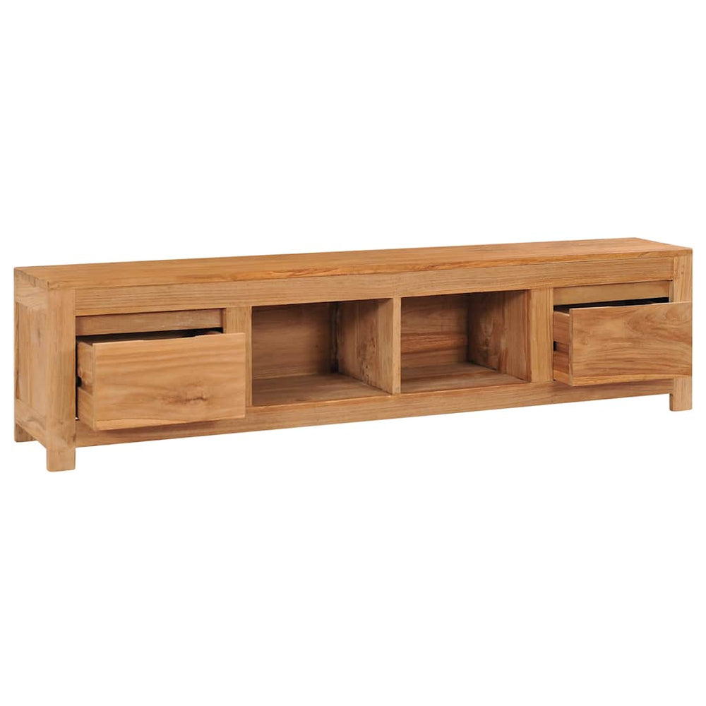 vidaXL Meuble TV 115x30x35 cm Bois de teck massif