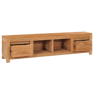 TV-Schrank 115x30x35 cm Massivholz Teak