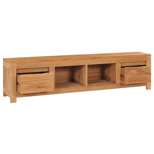TV-Schrank 115x30x35 cm Massivholz Teak