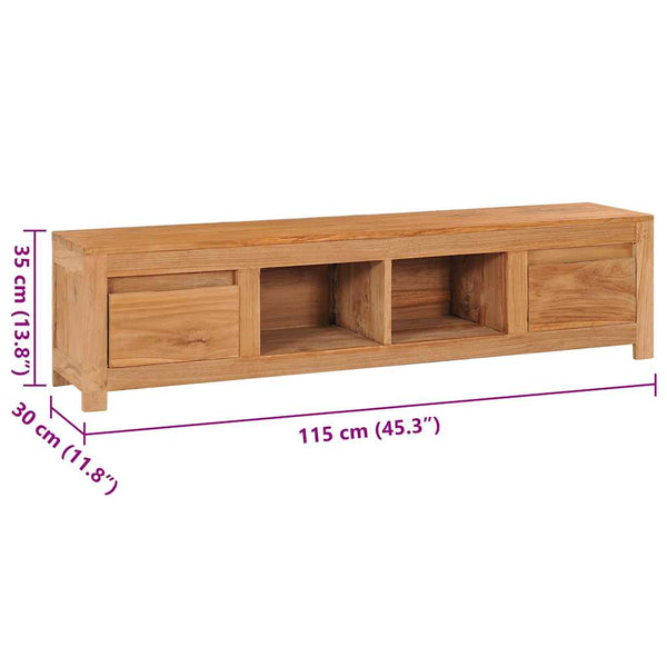 TV-Schrank 115x30x35 cm Massivholz Teak
