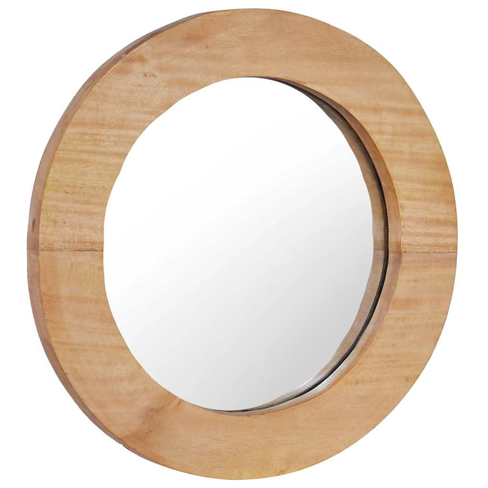 vidaXL Miroir mural 40 cm teck rond