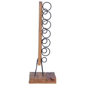 Weinständer für 6 Flaschen 35x35x100 cm Massivholz Teak