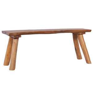 Gartenbank 120 cm Massivholz Teak