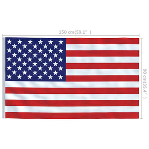 Flagge der Vereinigten Staaten und Mast Aluminium 6,2 m