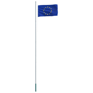 Europaflagge und Mast Aluminium 6,2 m