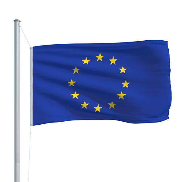 Europaflagge und Mast Aluminium 6,2 m