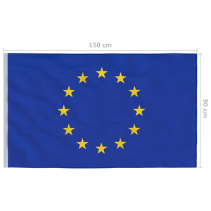 Europaflagge und Mast Aluminium 6,2 m