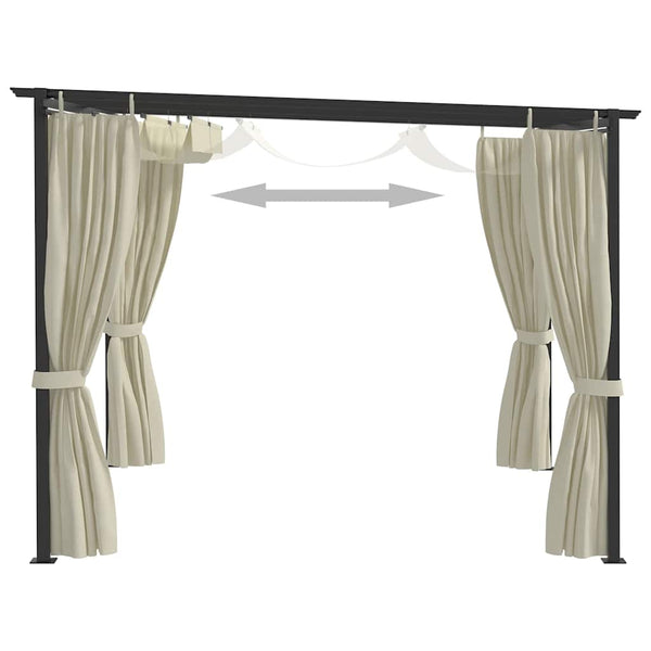 vidaXL Pavillon 4 x 3 m crème