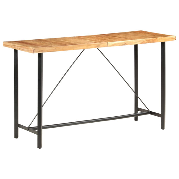 9-tlg. Bar-Set Massivholz Akazie und Echtleder