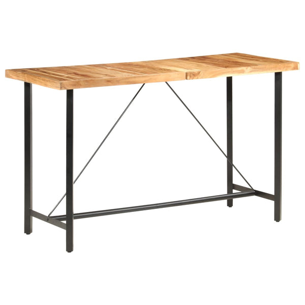 9-tlg. Bar-Set Massivholz Akazie und Echtleder
