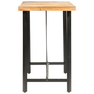 9-tlg. Bar-Set Massivholz Akazie und Echtleder