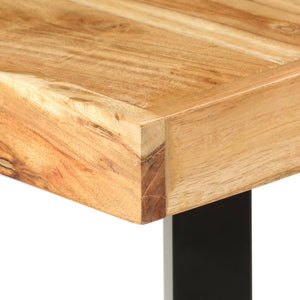 9-tlg. Bar-Set Massivholz Akazie und Echtleder